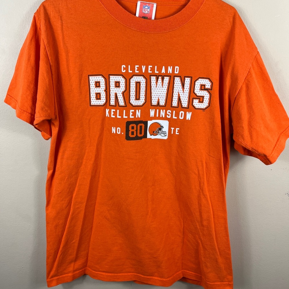 Cleveland browns nfl kellen Winslow TE Tshirt adult Sz M orange